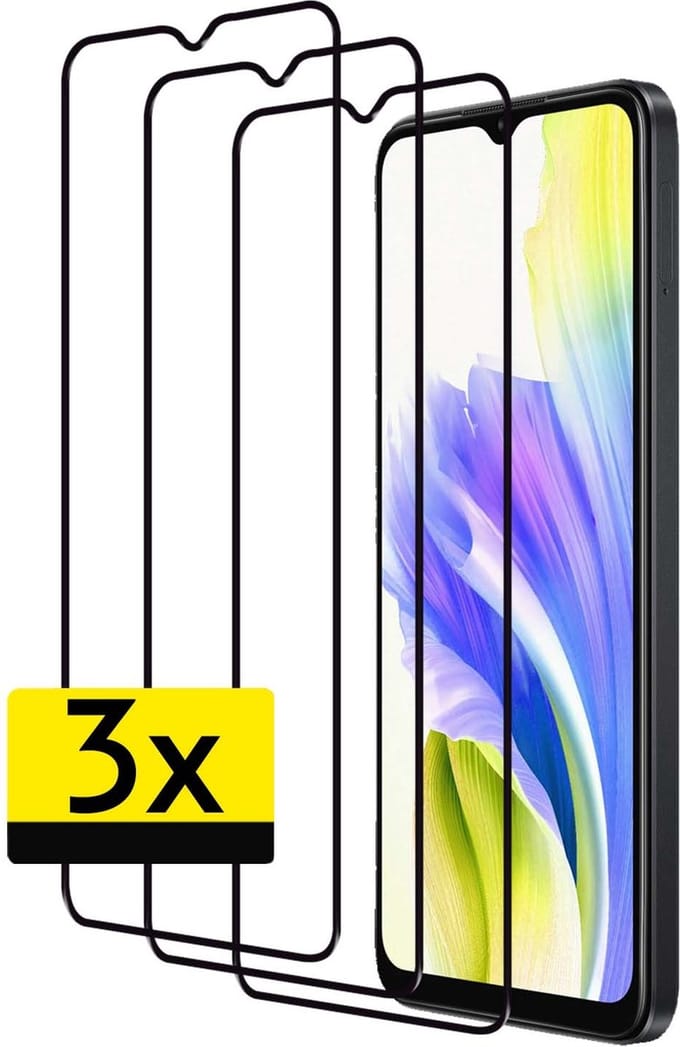 Screenprotector - Geschikt voor OPPO A38 - 3 Stuks - Full Cover - Beschermglas - Gehard Glas - Tempered Glass - Screen Protector