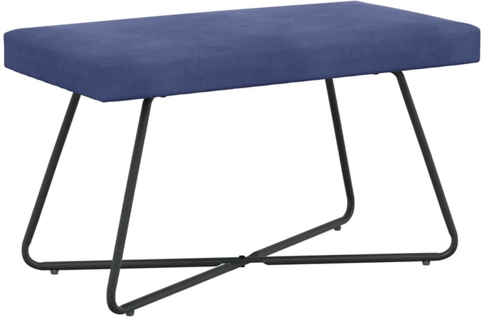 vidaXL - Bank - Politieblauw - 80 - x - 40 - x - 45 - cm - fluweel
