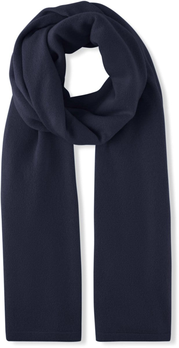 FALKE Basic Fine Knit sneldrogend warm kasjmier wintersjaal unisex blauw - maat ONESIZE