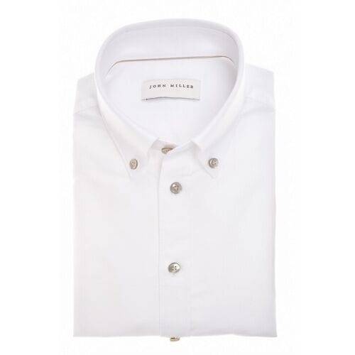 John Miller Overhemd Faux-Uni Oxford Button-Down Wit / male