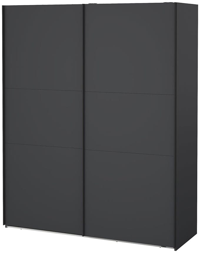 Como schuifdeurkast 2 deuren 180x220cm mat grijs.