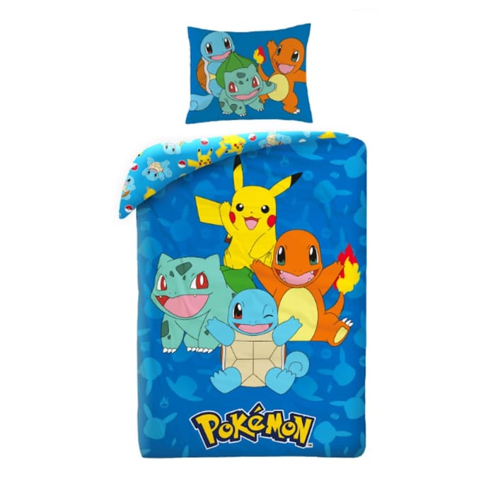 Pokemon Dekbedovertrek - 140 x 200 cm - Polyester - Blauw