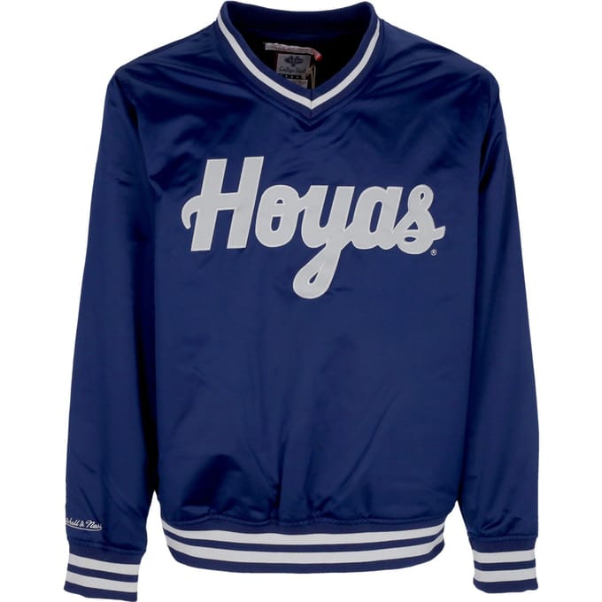 NCAA Sideline Pullover-satijnen jack voor heren Geohoy Navy