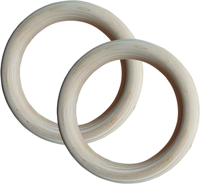 Turnringen Hout - Trainingsringen - Full Body Workout - Ergonomische Handgrepen - 19 x 19 x 2.5 cm
