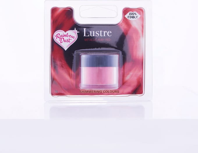 Rainbow Dust Eetbare Glanspoeder Ruby Red
