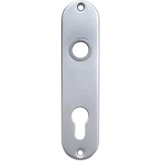 Langschild euro 55mm ovaal aluminium