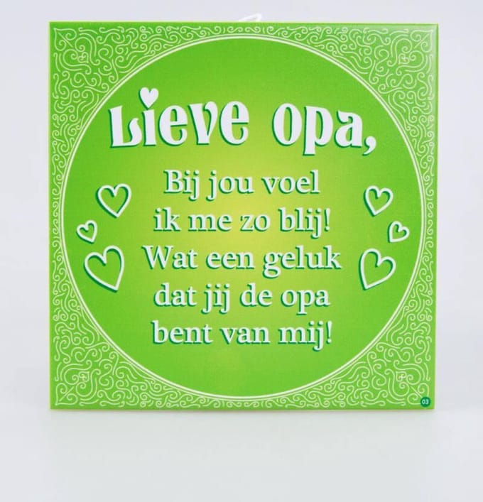 Paperdreams Slogan tegel - lieve opa