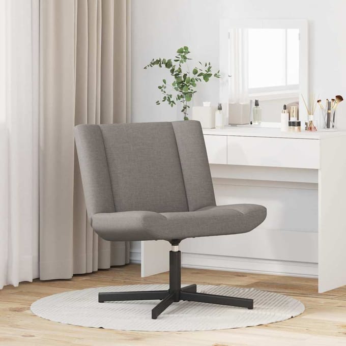 vidaXL - Draaistoel - Taupe - 63 - x - 75 - x - 76 - cm - Stof
