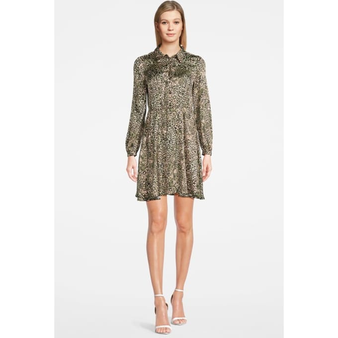 PINKO Everett Abito Satin Stampa Swe Mult. Pink/green Taglia: 38 | Abiti Mini Outlet | Donna | Rosa