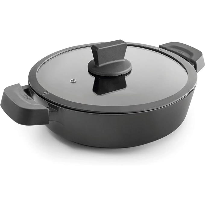 Ronde koekenpan van gegoten aluminium Lacor Titanium Pro D.32 cm