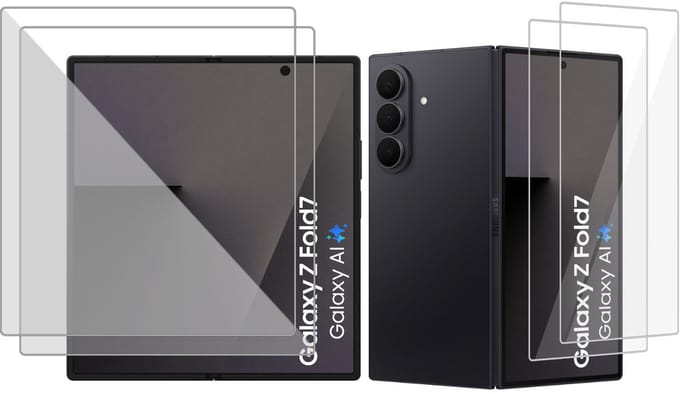 ChiGuard Screenprotector 2x geschikt voor Samsung Galaxy Z Fold 7 Screenprotector - Beschermglas - Curved - GuardCover