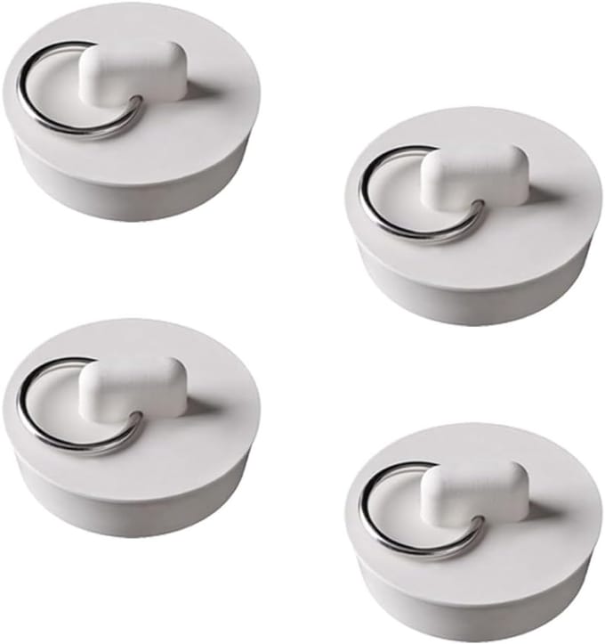 4x Universele Rubberen Afvoerplug Set voor Bad, Keuken & Wastafel - Lekkagevrij