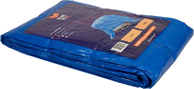 Blauw afdekzeil bache bouwzeil 6x10m 100gr/m²