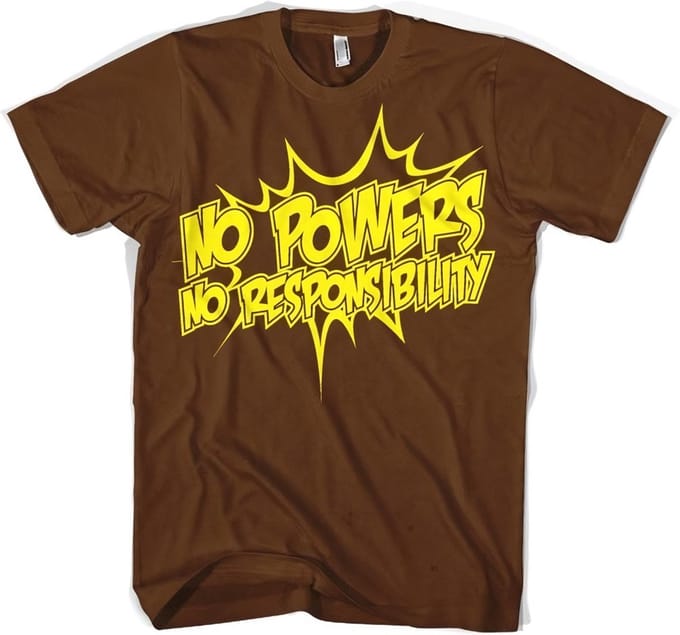 Hybris No Powers No Responsibility T-shirt bruin