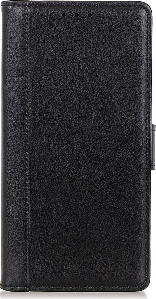 Shop4 - Xiaomi 12 Pro Hoesje - Wallet Case met Pasjeshouder Grain Zwart
