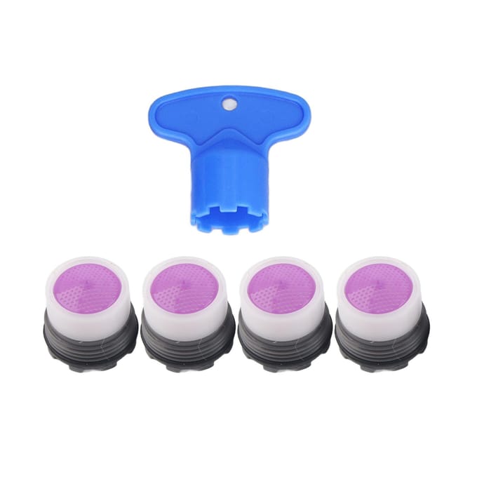 4 Stuks M16.5mm Spoelbak Kraan Beluchter 1.2GPM Debietbegrenzer Bubble Kraan Watermondstuk voor Keuken blue
