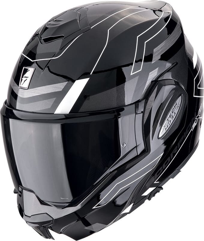 Scorpion Exo-Tech Evo Conquer Black-White - Systeemhelm - Maat XS - Motorhelm - ECE 22-06 gekeurd