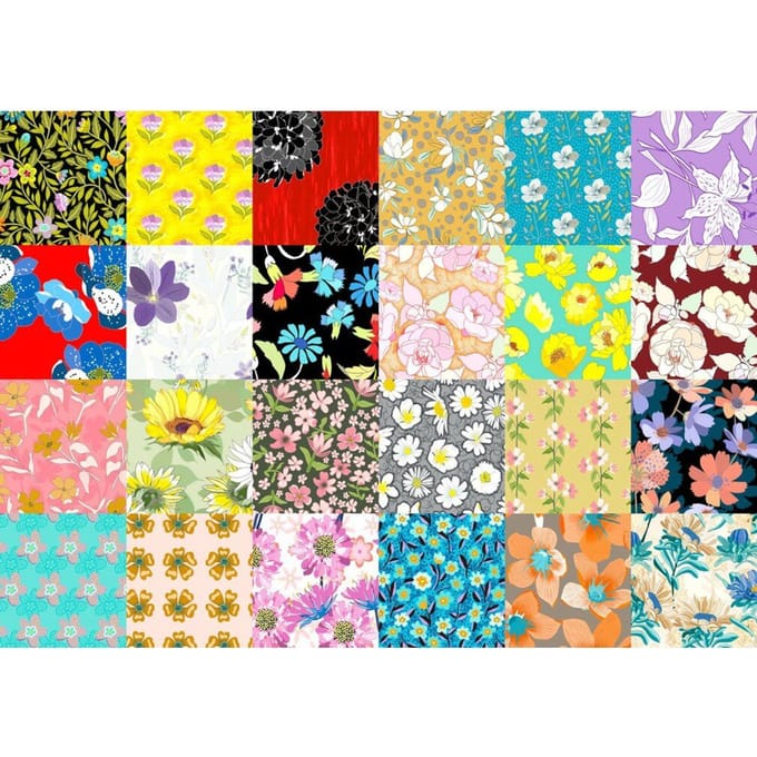 Enjoy Puzzle legpuzzel Floral Patterns - 1000 stukjes kleurrijk.