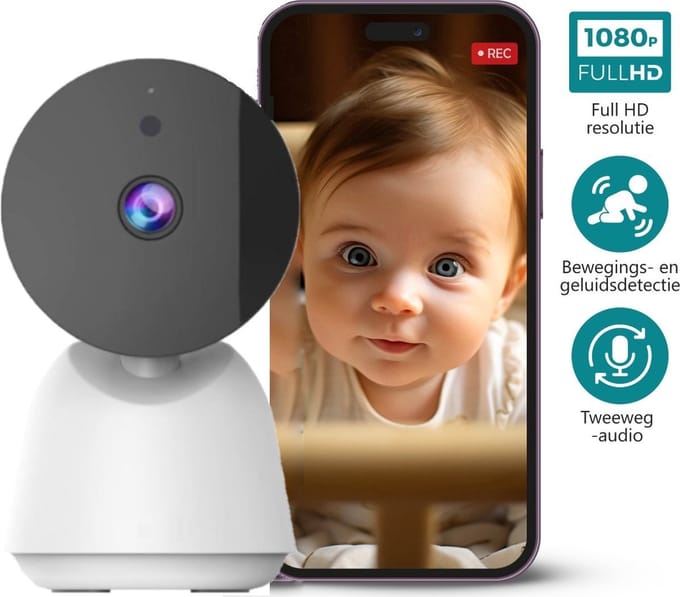 Living Needs Baby Camera – Babyfoon met Camera – Spraakfunctie – Bewegingsdetectie.
