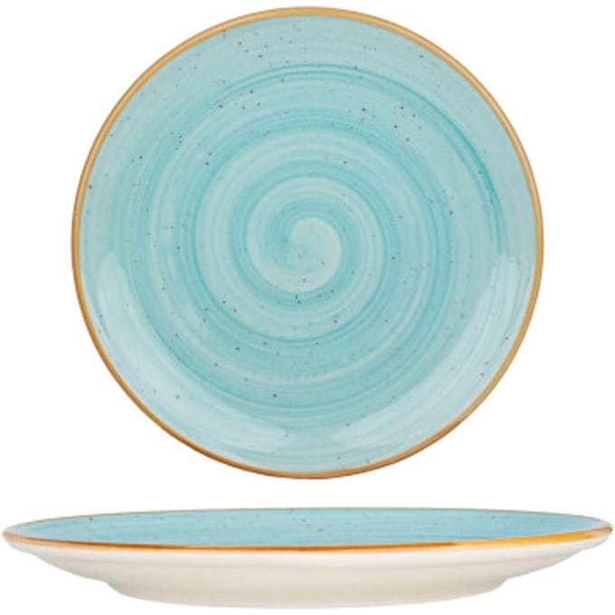Bonna Dessertbord - Aqua - Porselein - 21 cm - set van 6