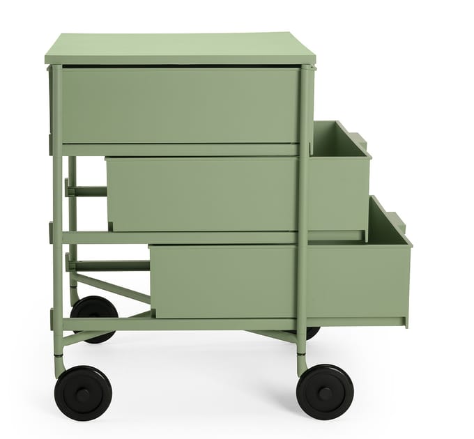 Kartell Mobil 3 Mat - met wielen - groen