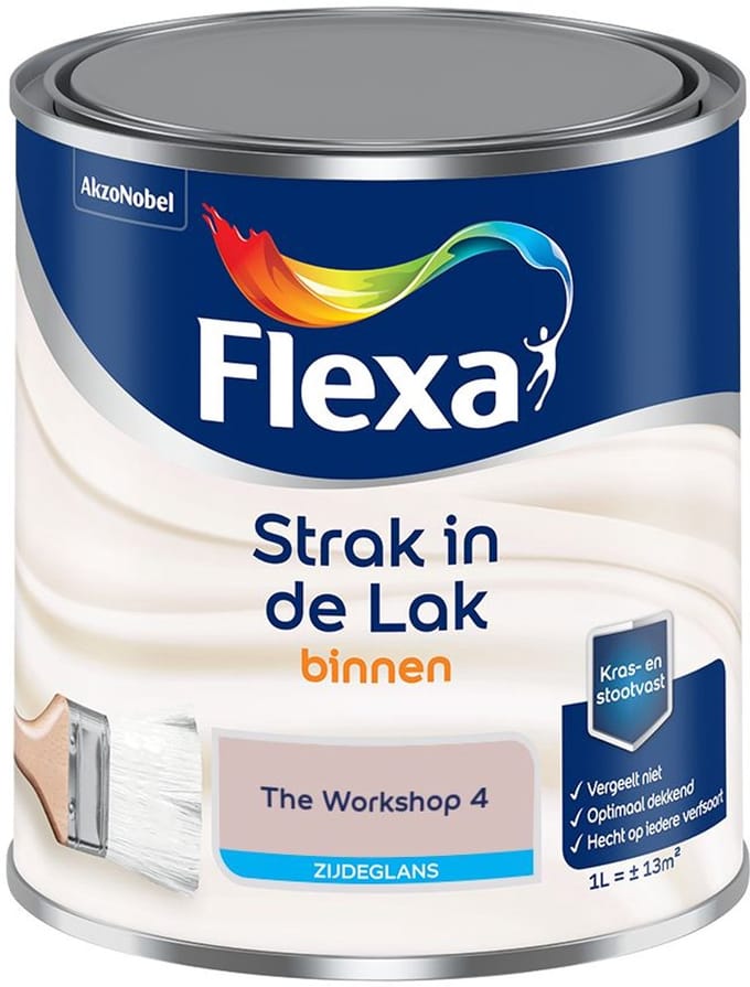 Flexa - Strak In De Lak Binnenlak Zijdeglans - The Workshop 4 - Mengverf - 1 L