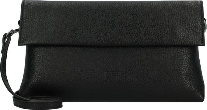 JOST Leren Koppeling Schoudertas Vika Clutch Black Zwart