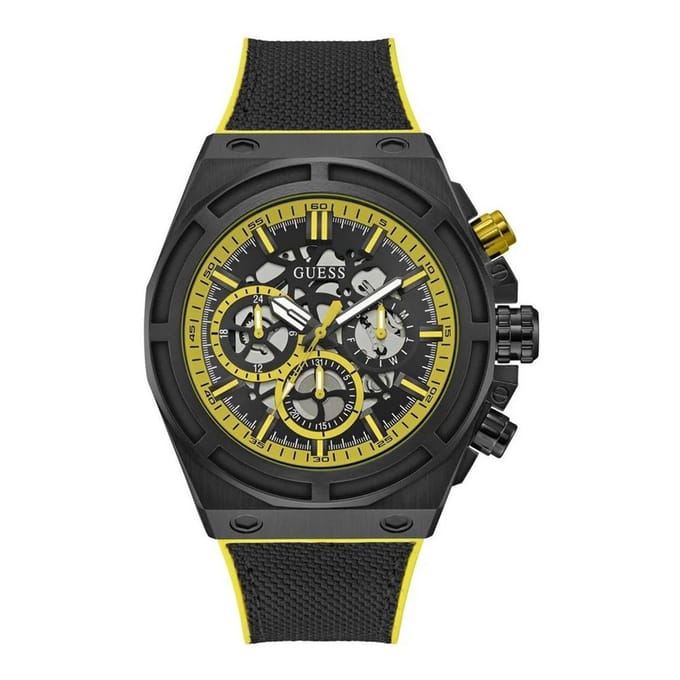 Guess Masterpiece GW0713G2 Horloge - Siliconen - Zwart - Ø 47 mm