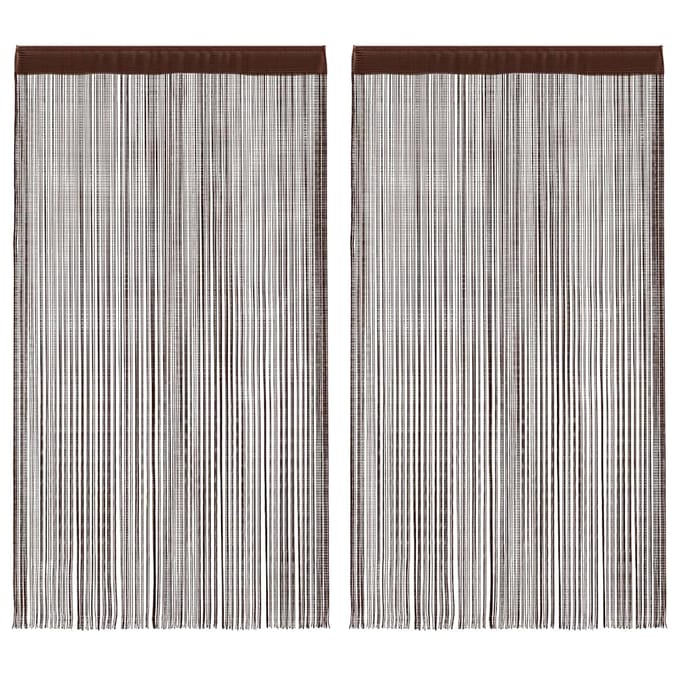 vidaXL - Draadgordijnen - 140x250 - cm - bruin - 2 - st