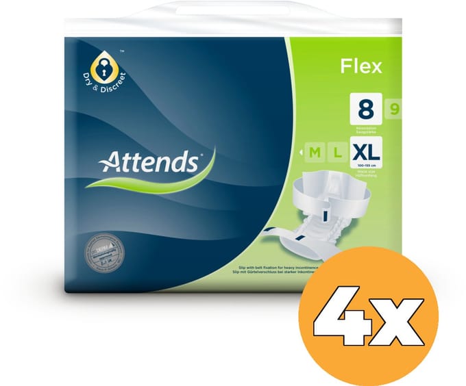 4x Attends Flex 8 Maat Xl (26 stuks)