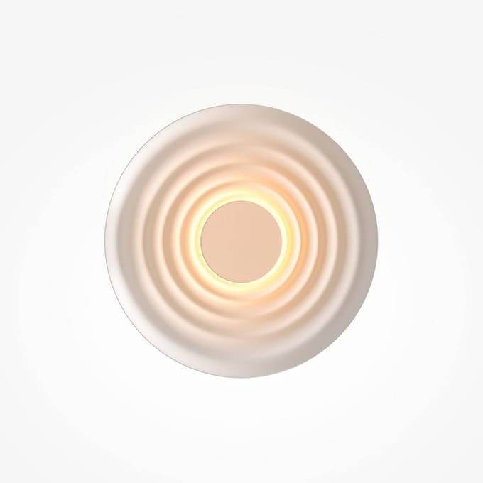 Maytoni LED wandlamp Nami, wit, Ø 40 cm, aluminium