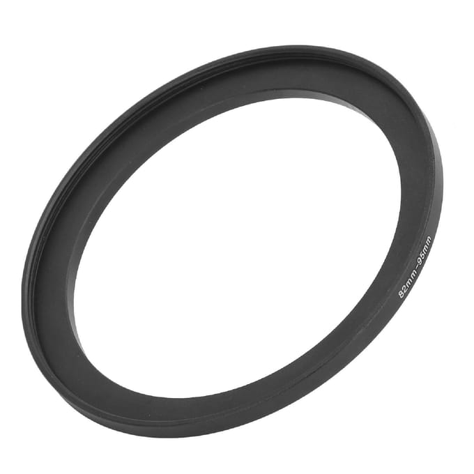 Step Up Camera Lens Adapter Ring Aluminium 82MM naar 95MM Lens Filter Adapter Ring voor Opname black
