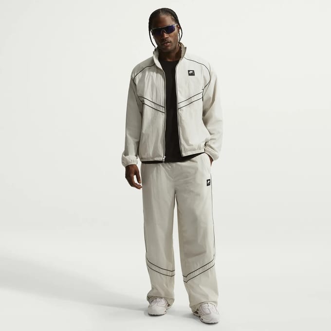 Nike Air Tracksuit Bottoms Broeken Heren - Wit - Maat M - Katoen Jersey