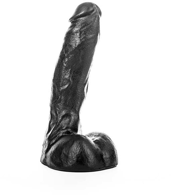 All Black - Realistische Dildo - 22 x 5,4 cm - Zwart