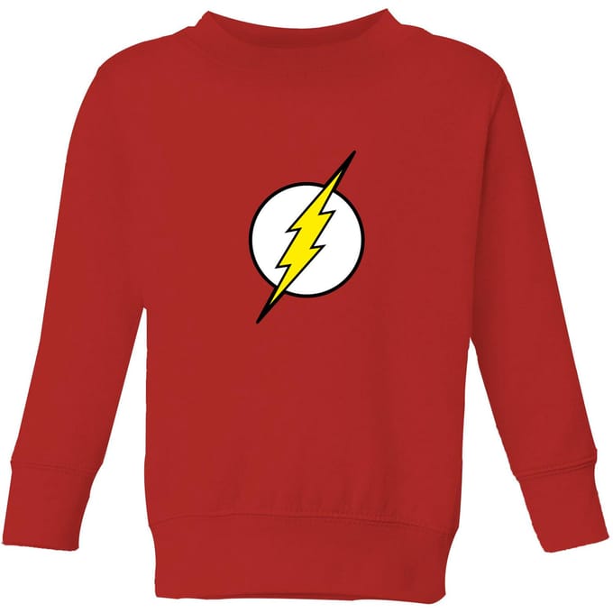 Justice League Flash Logo Kids' Sweatshirt - Red - 122/128 (7-8 jaar)