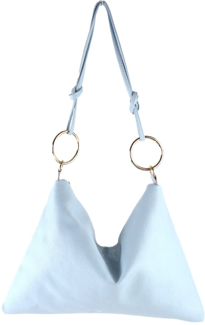 Giuliano Lederen schoudertas Anoukine - Made in Italy - Dames - Licht blauw