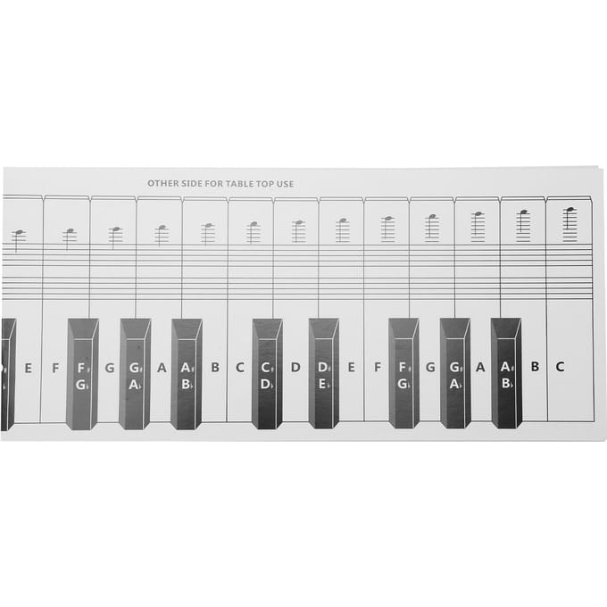 Piano Toetsenbord Notenkaart 88 Toetsen Oefening Vergelijkingstabel Draagbaar Gecoat Papier white