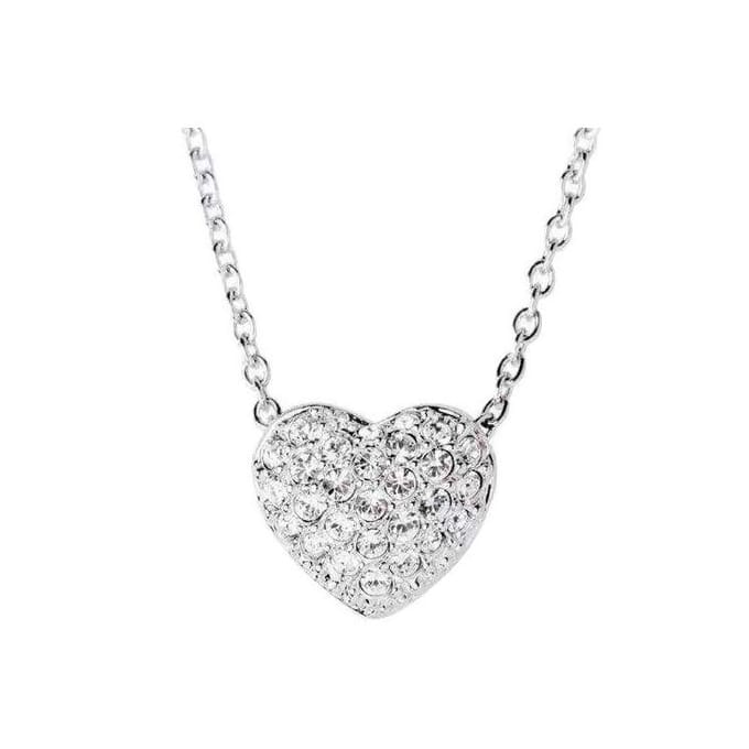 Collier Cœur en Cristal Swarovski Cœur Collier Femme 1809006 Box (Random Color) white