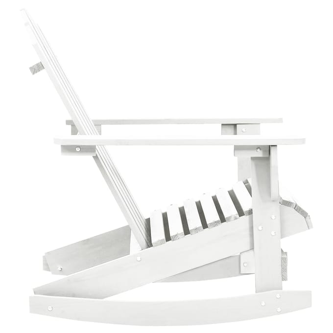 vidaXL - Tuinschommelstoel - hout - wit