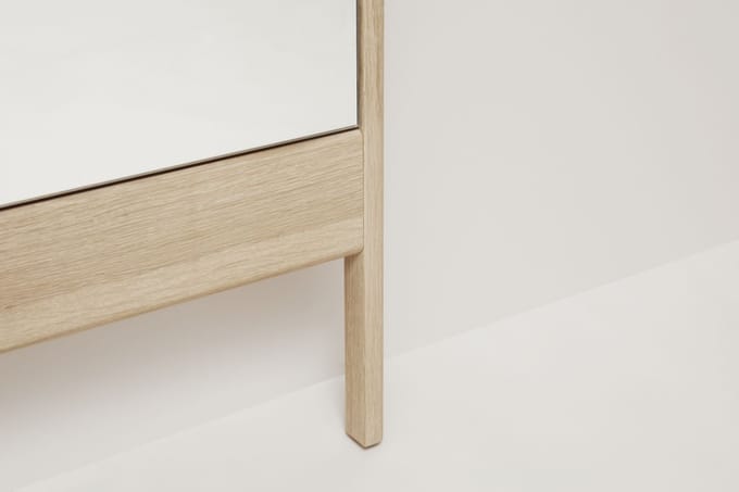 Form&Refine A Line Spiegel - eiken, wit geolied