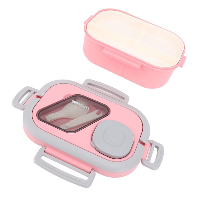 Plastic Lunchbox Grote Capaciteit Compartimenteel Dubbellaags Student Voedselopbergcontainer Doos L(for 6.5-9kg) white