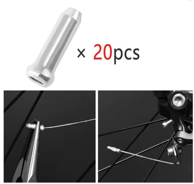 20 Stuks binnenkabel eindhuls aluminium - Einddoppen remkabel fiets