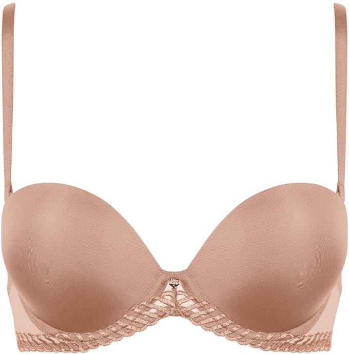 Aubade Sheer Emotion Strapless Bh 4MP06 Sand - maat EU 80F / FR 95F