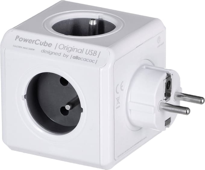 DesignNest PowerCube Original - USB - FR - Grijs