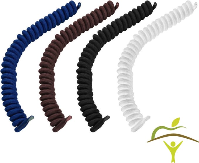 Elastische spiraal schoenveters : Wit