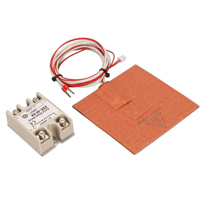 3D Printer Siliconen Verwarmingskussen voor VORON V0.1 V0 100x100mm 220V 100W Uniforme Warmteoverdracht 3D beige