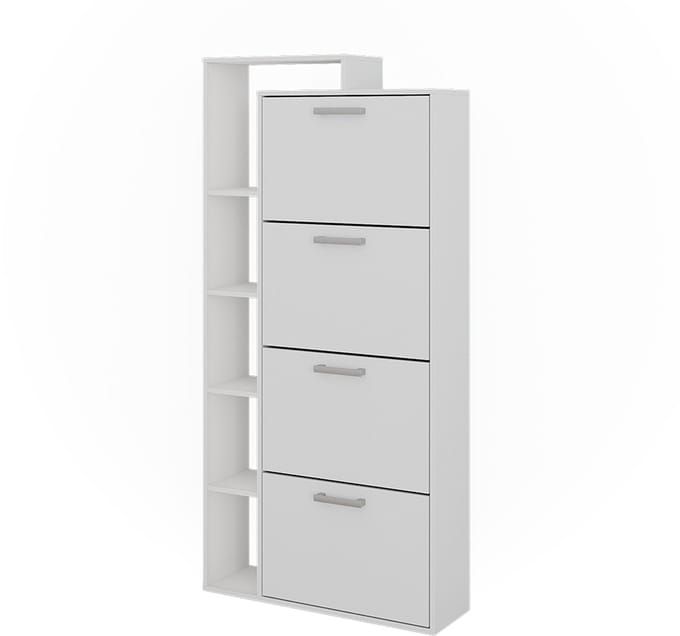 Vicco Orlando Schoenenkantelaar – 80 x 166.1 cm met 4 compartimenten Wit