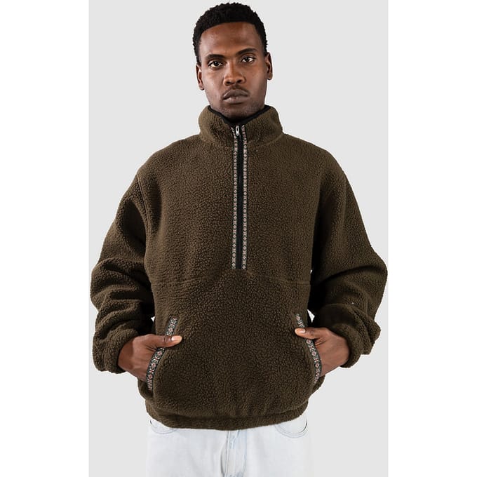 Rhythm Sherpa Half-Zip Fleece Trui groen
