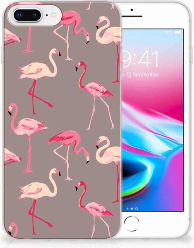 Apple iPhone 7 Plus | 8 Plus TPU Hoesje Flamingo