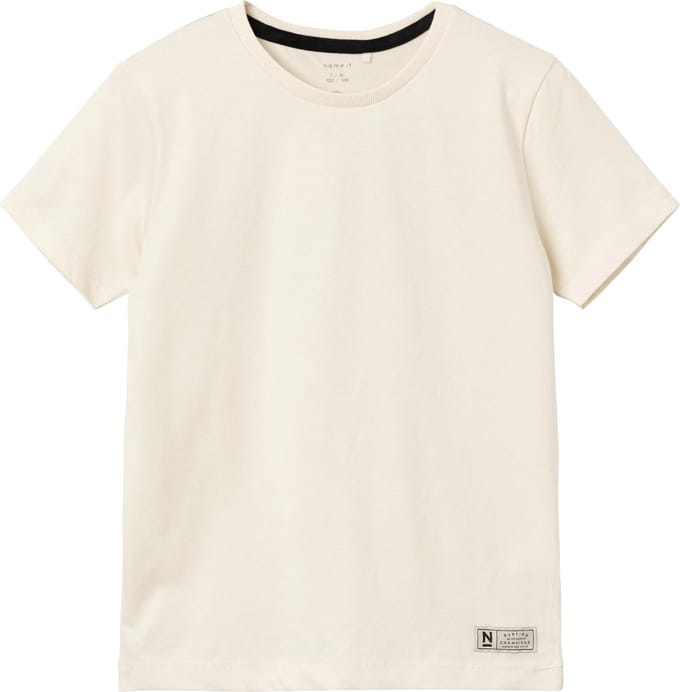 Name it t-shirt jongens - beige - NKMzimaden - maat 122/128